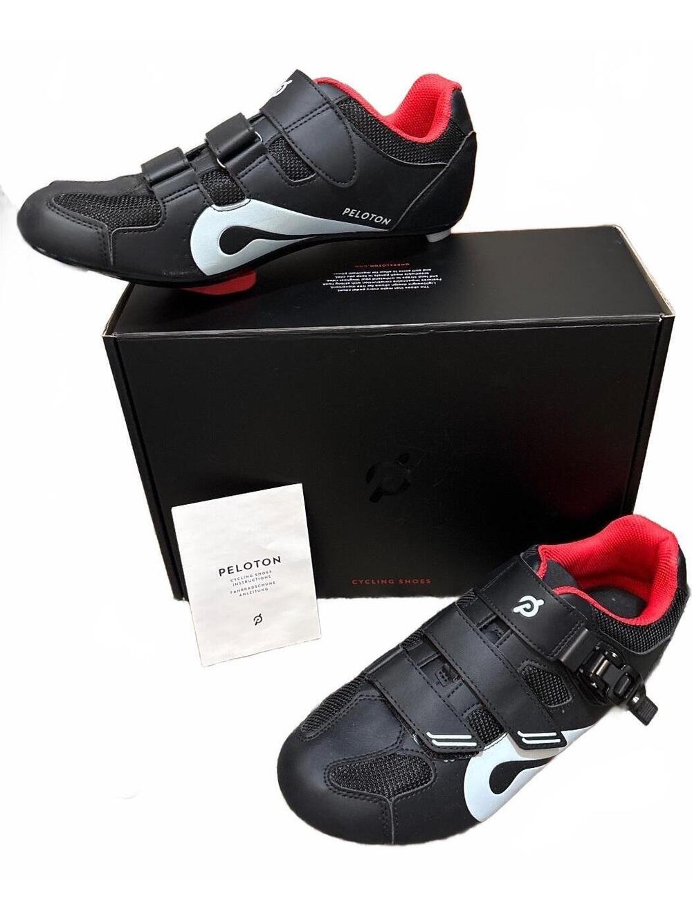Peloton Cycling Shoes Size 46 EU / Men’s 12 US - Black/Red - With Box